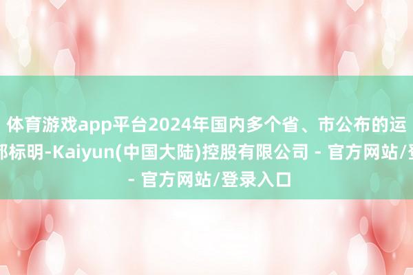 体育游戏app平台2024年国内多个省、市公布的运营数据都标明-Kaiyun(中国大陆)控股有限公司 - 官方网站/登录入口