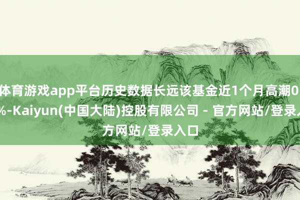 体育游戏app平台历史数据长远该基金近1个月高潮0.45%-Kaiyun(中国大陆)控股有限公司 - 官方网站/登录入口
